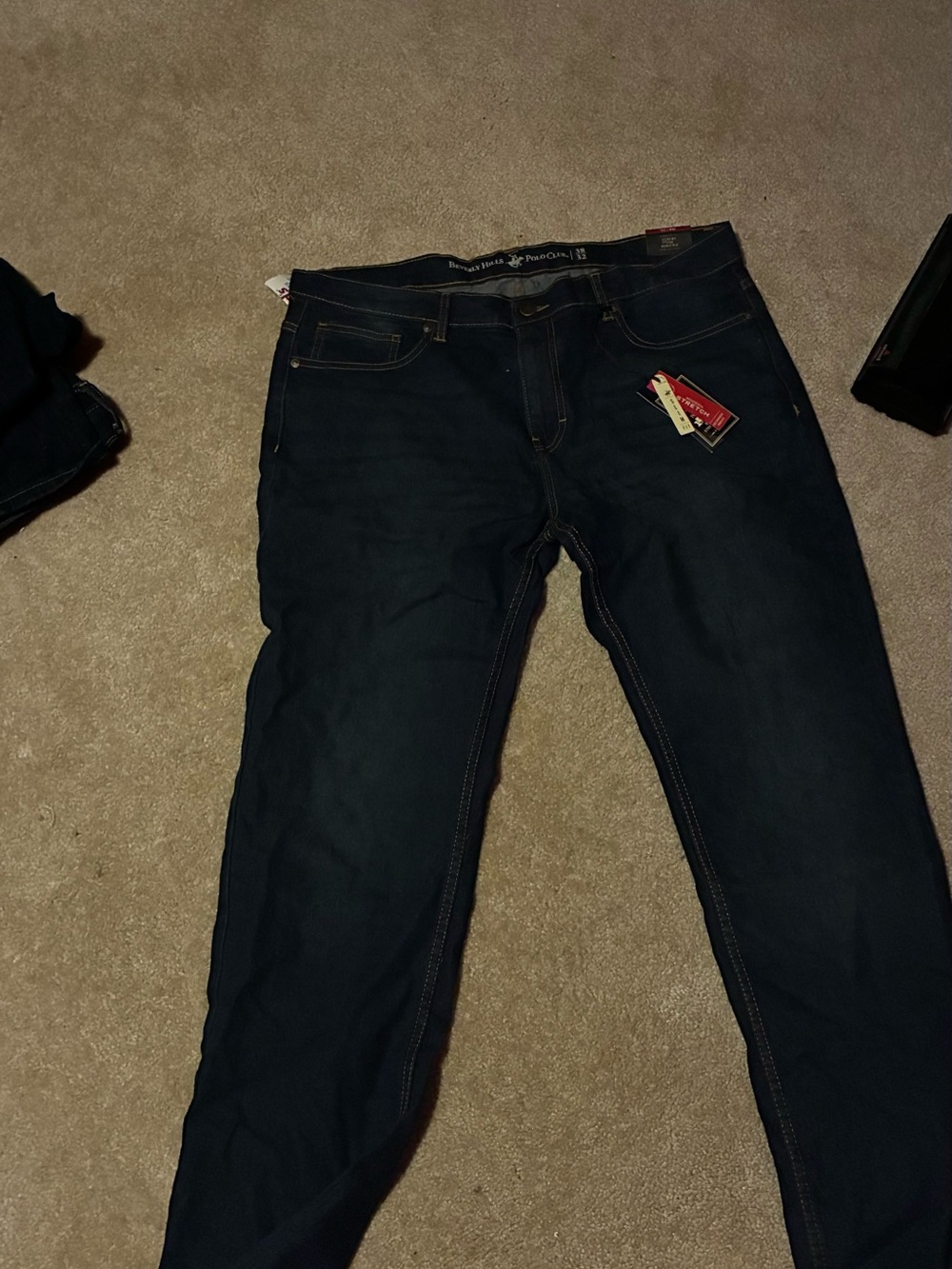 Beverly Hills Polo Club Men's Dark Indigo Slim Straight Jeans